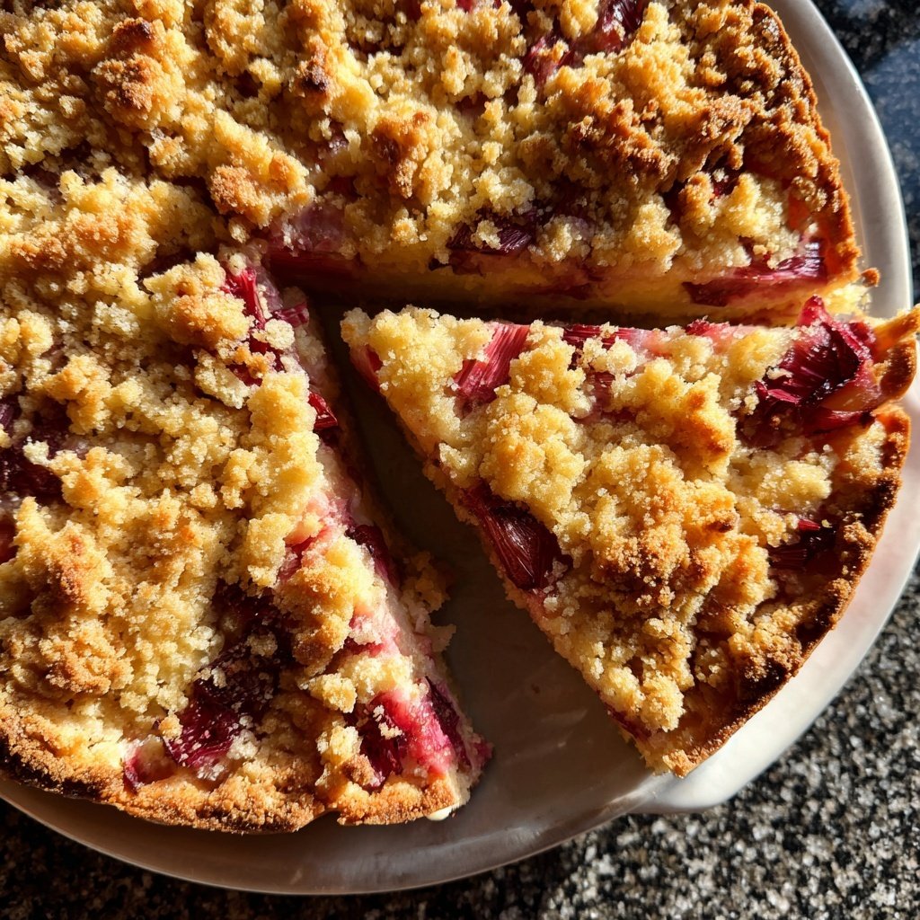 Streuselkuchen Mit Rhabarber
