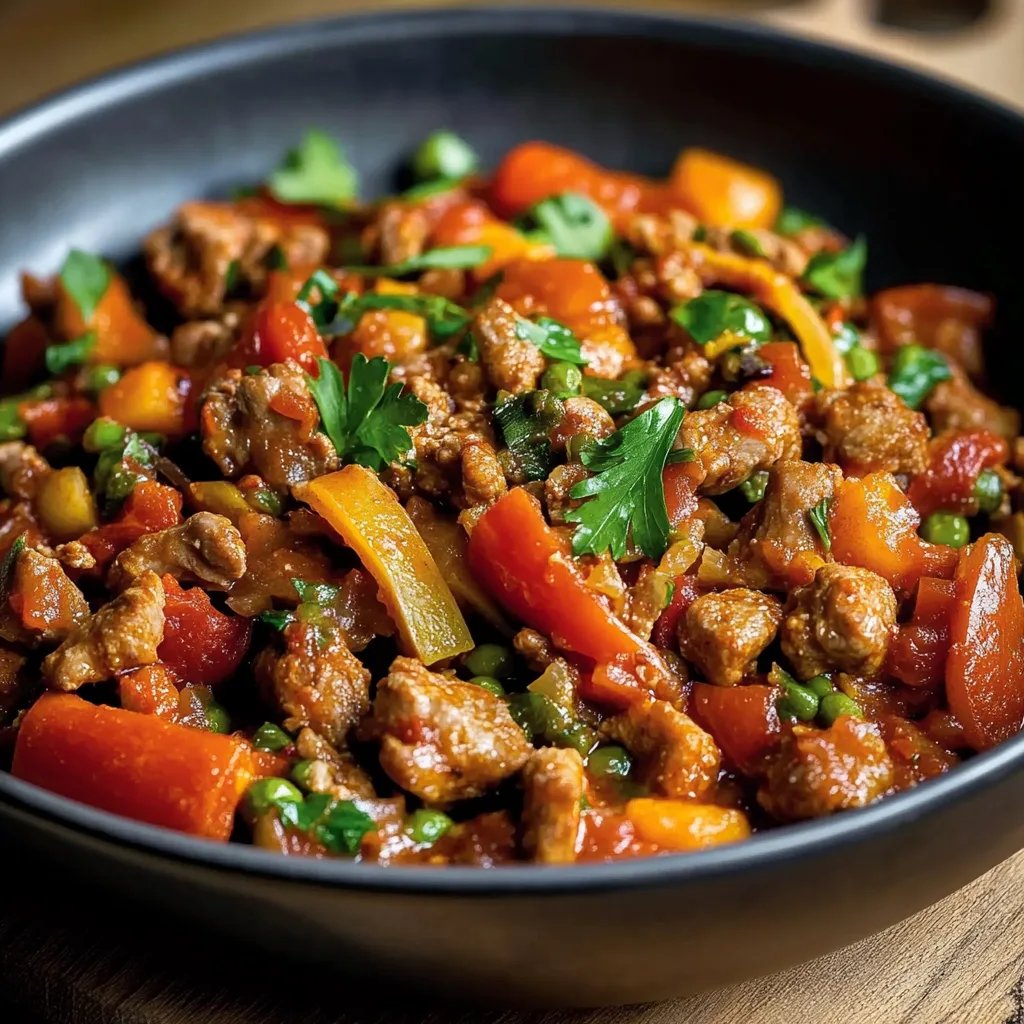 Türkische Bohnen-Hackfleisch-Pfanne