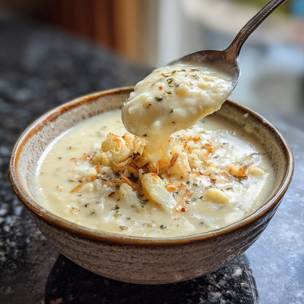 Blumenkohlsuppe mit Knoblauch