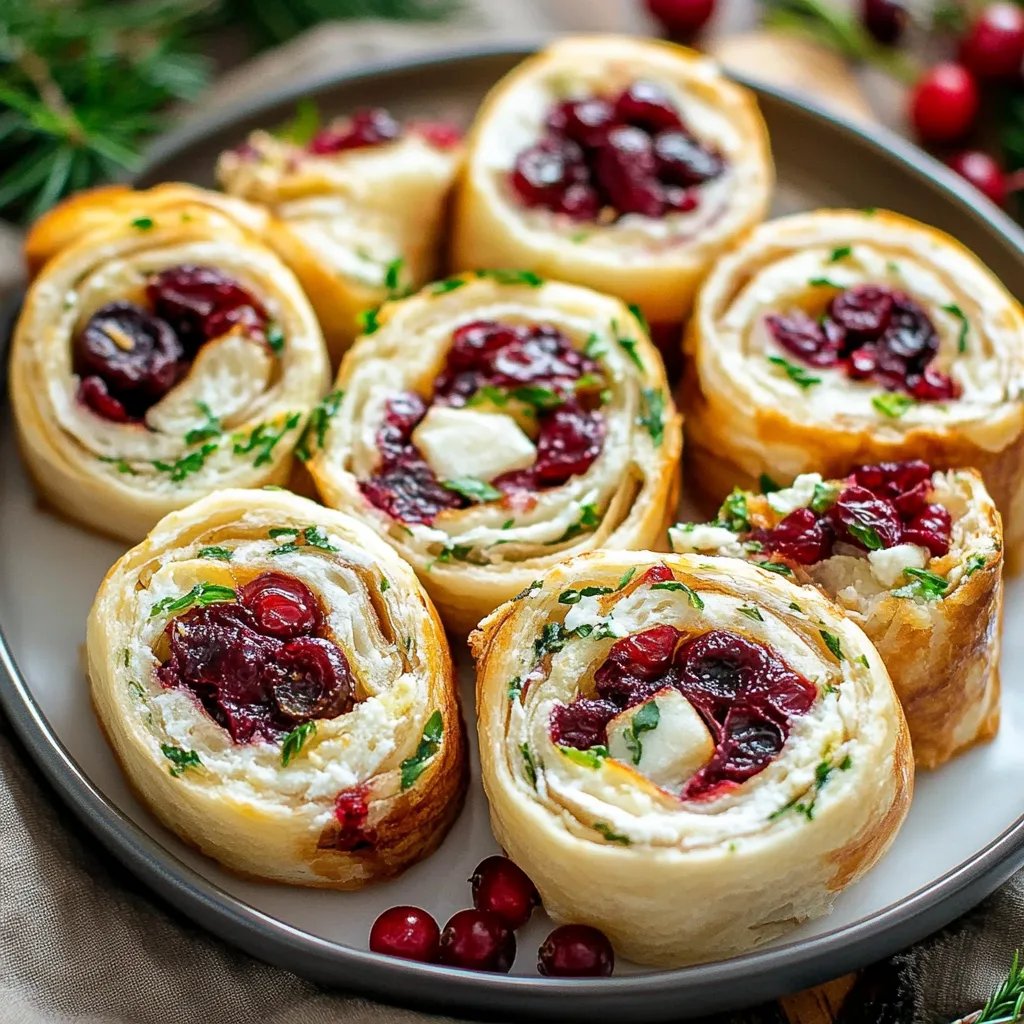 Festliche Weihnachts-Cranberry-Rollen