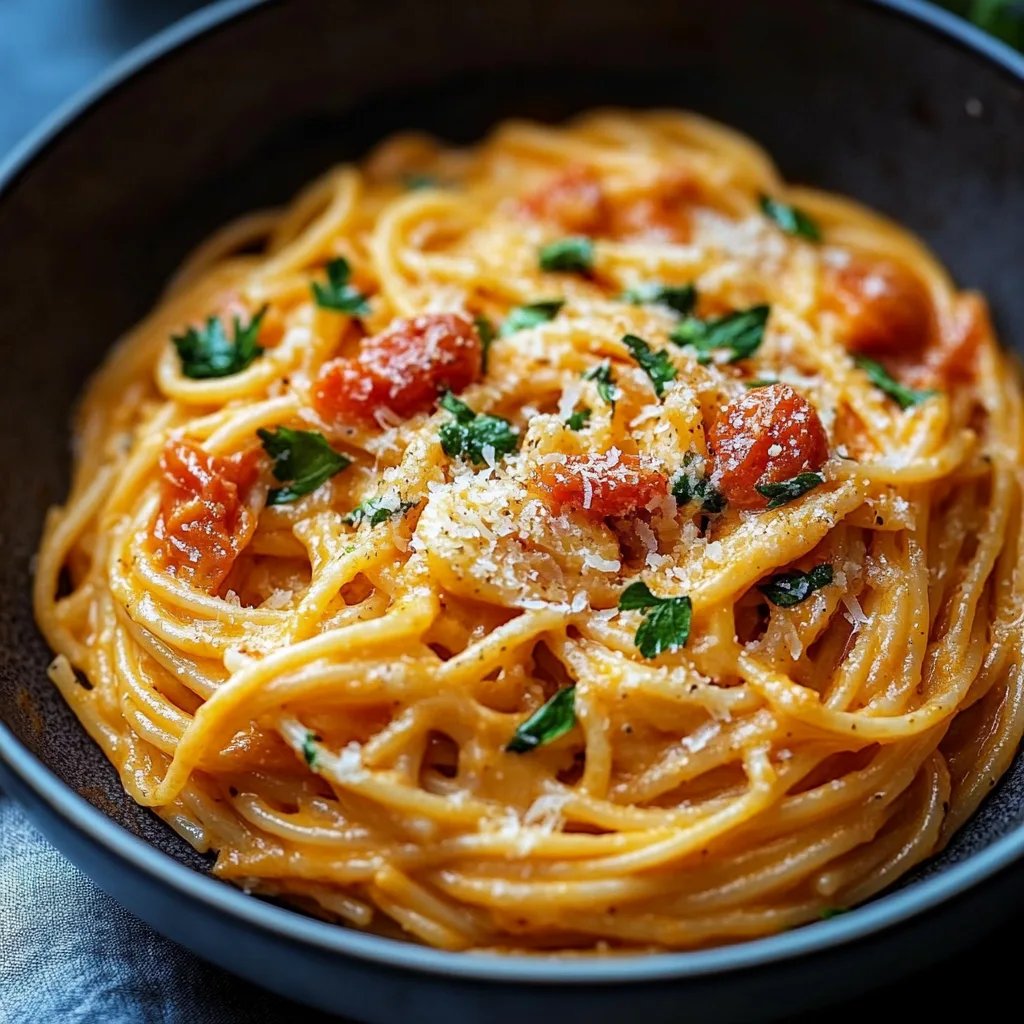 Spaghetti mit Garnelen in Frischkäsesoße