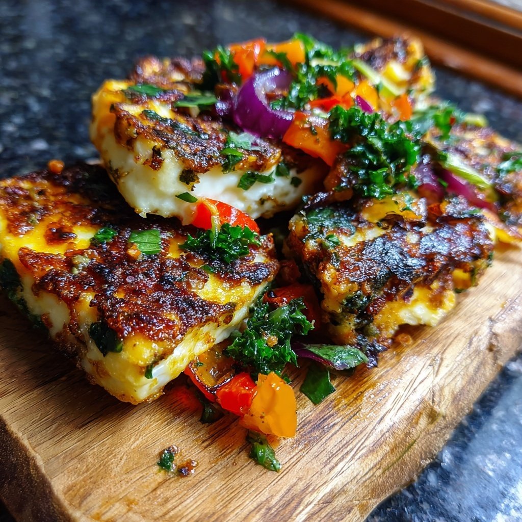 Gegrillter Halloumi Mit Gemüse