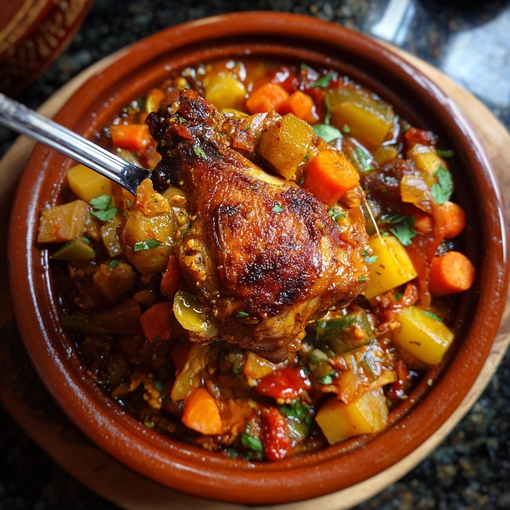Internationale Küche Marokkanisches Hähnchen-Tagine