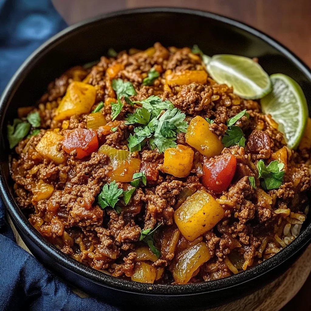 Curryreis mit Hackfleisch