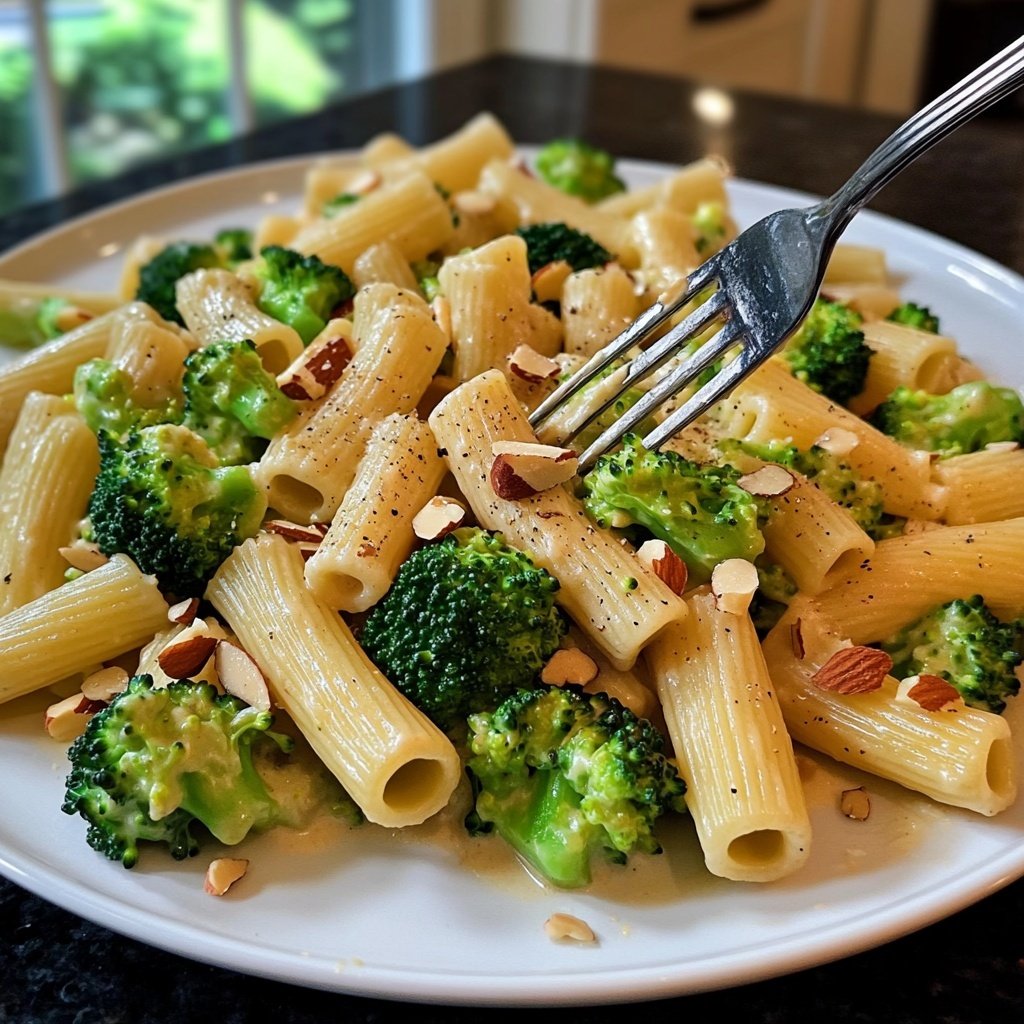 Rigatoni mit Brokkoli und Mandeln