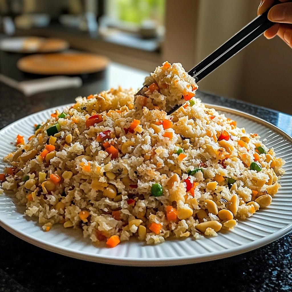 Gebratener Reis mit Erdnüssen