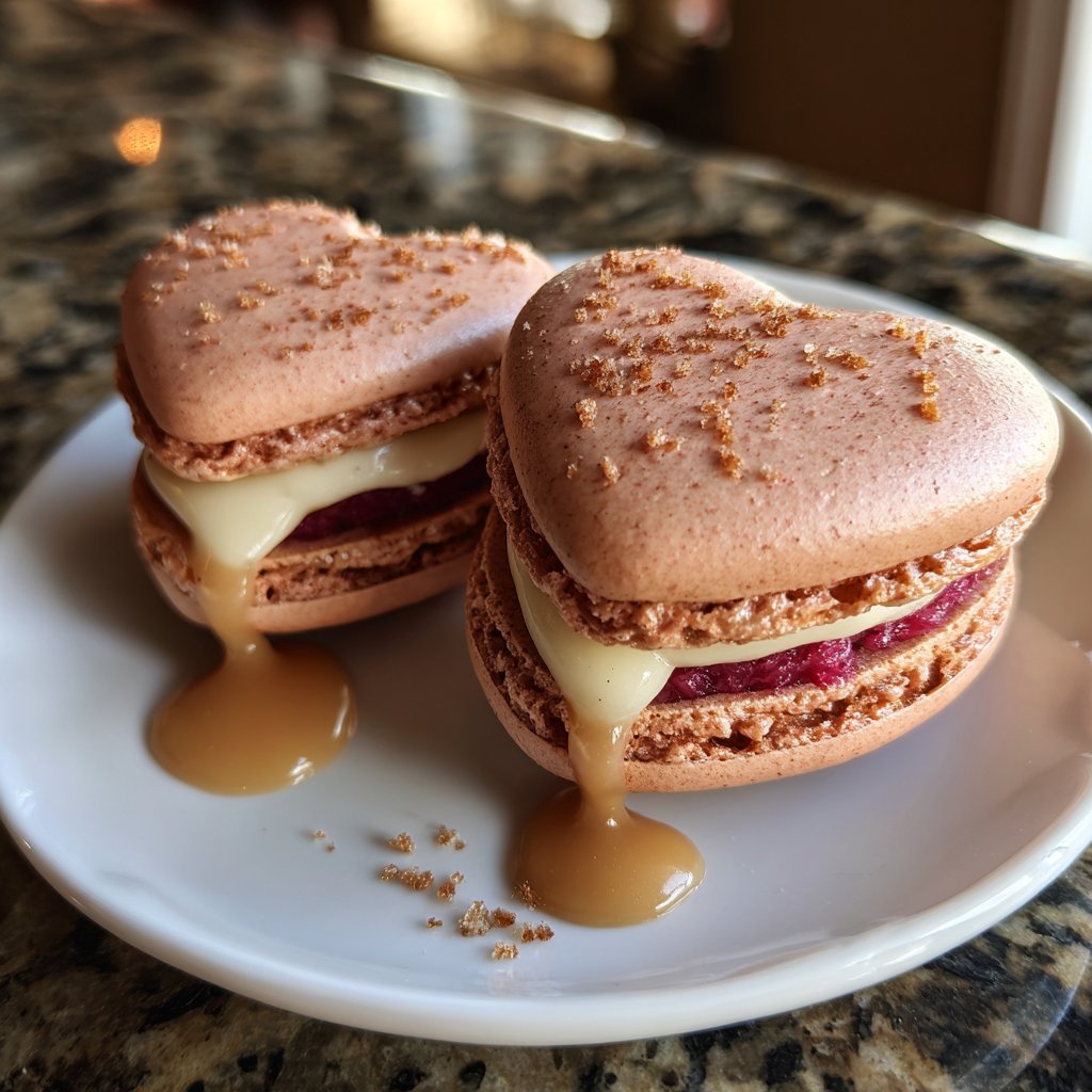 Macarons in Herzform