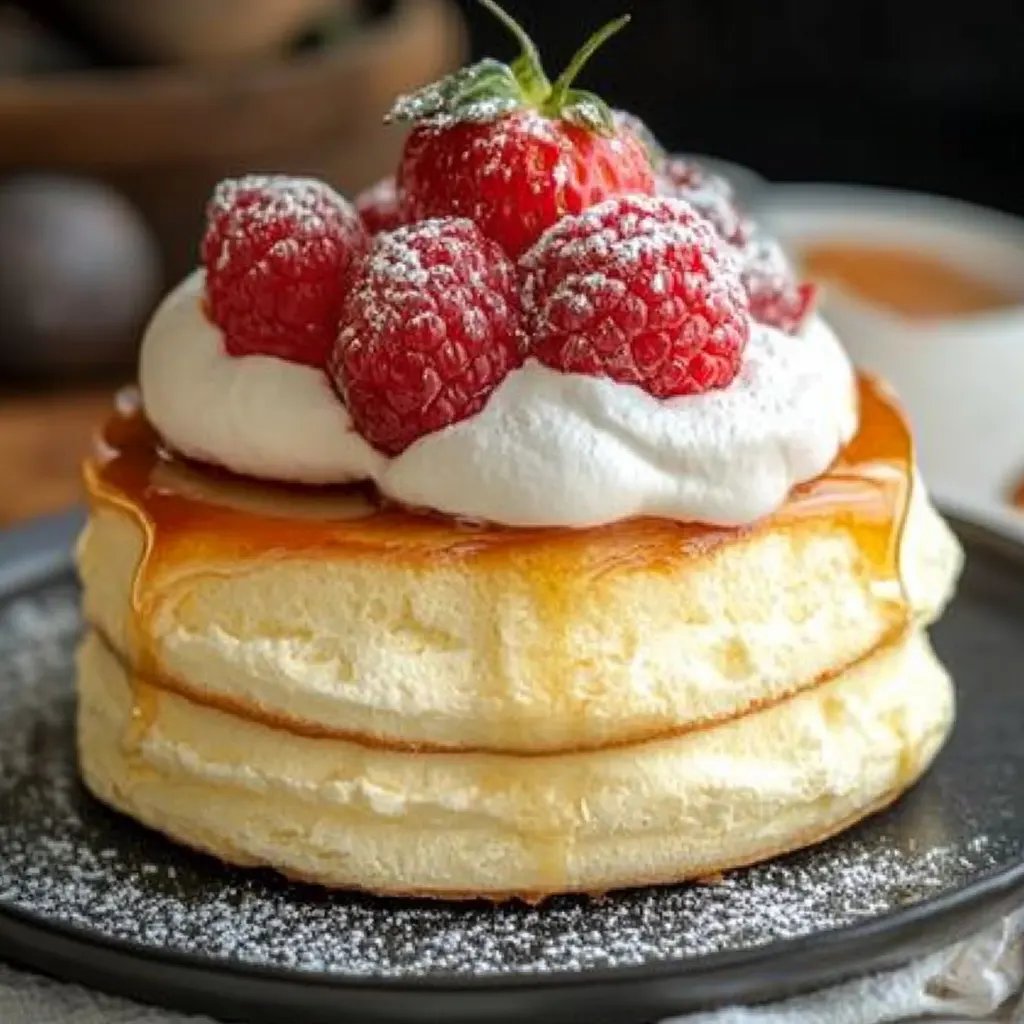 Flauschige japanische Soufflé-Pfannkuchen