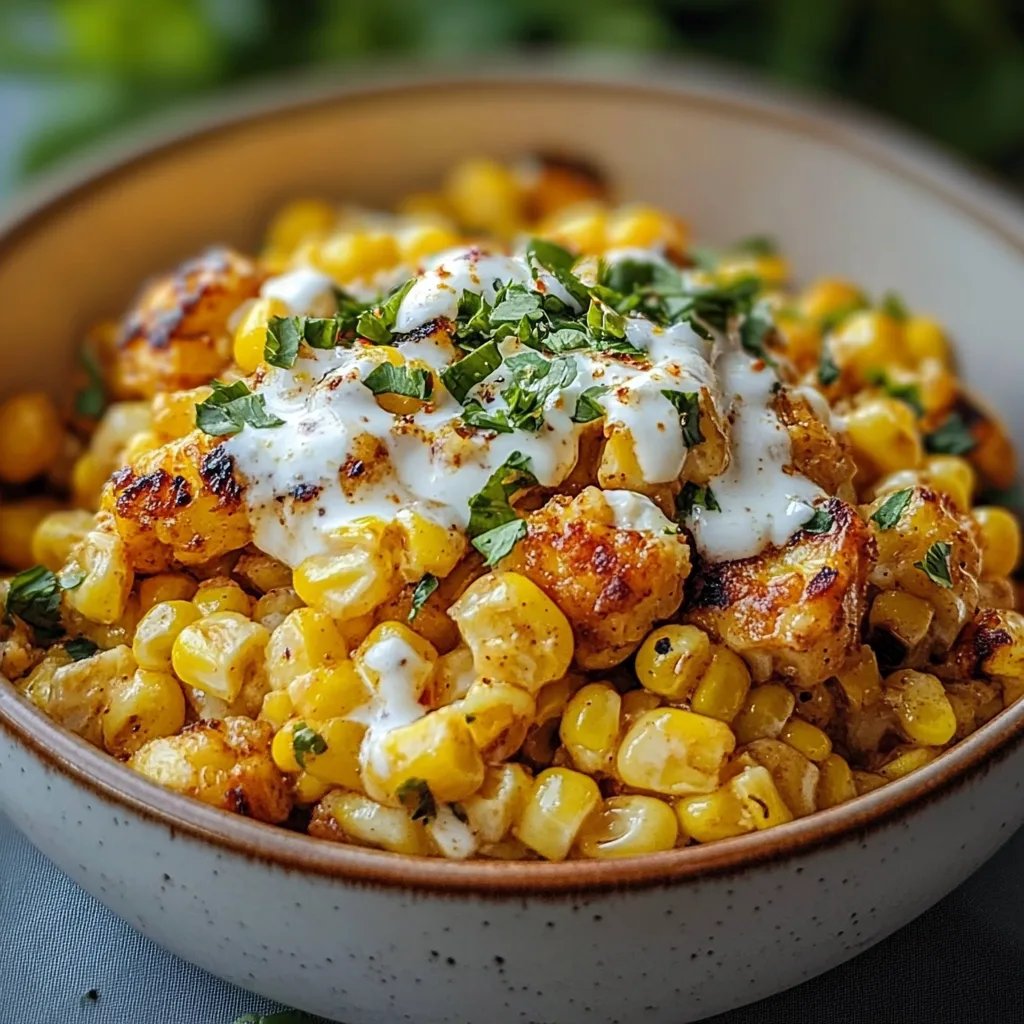 Street Corn Hähnchen Reis Bowl